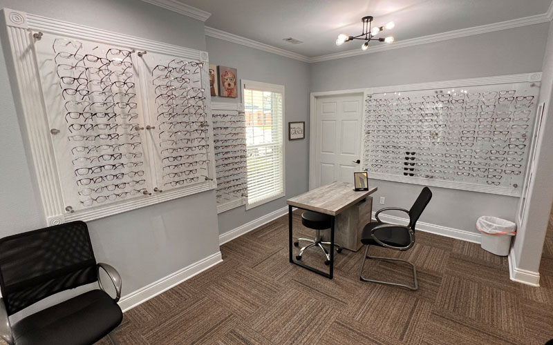 Glasses Displayed On Walls